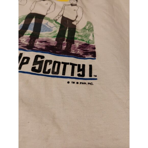 Vintage Star Trek Beam Me Up Scotty T-shirt XL Screen Stars Best Single Stitch - Picture 2 of 12